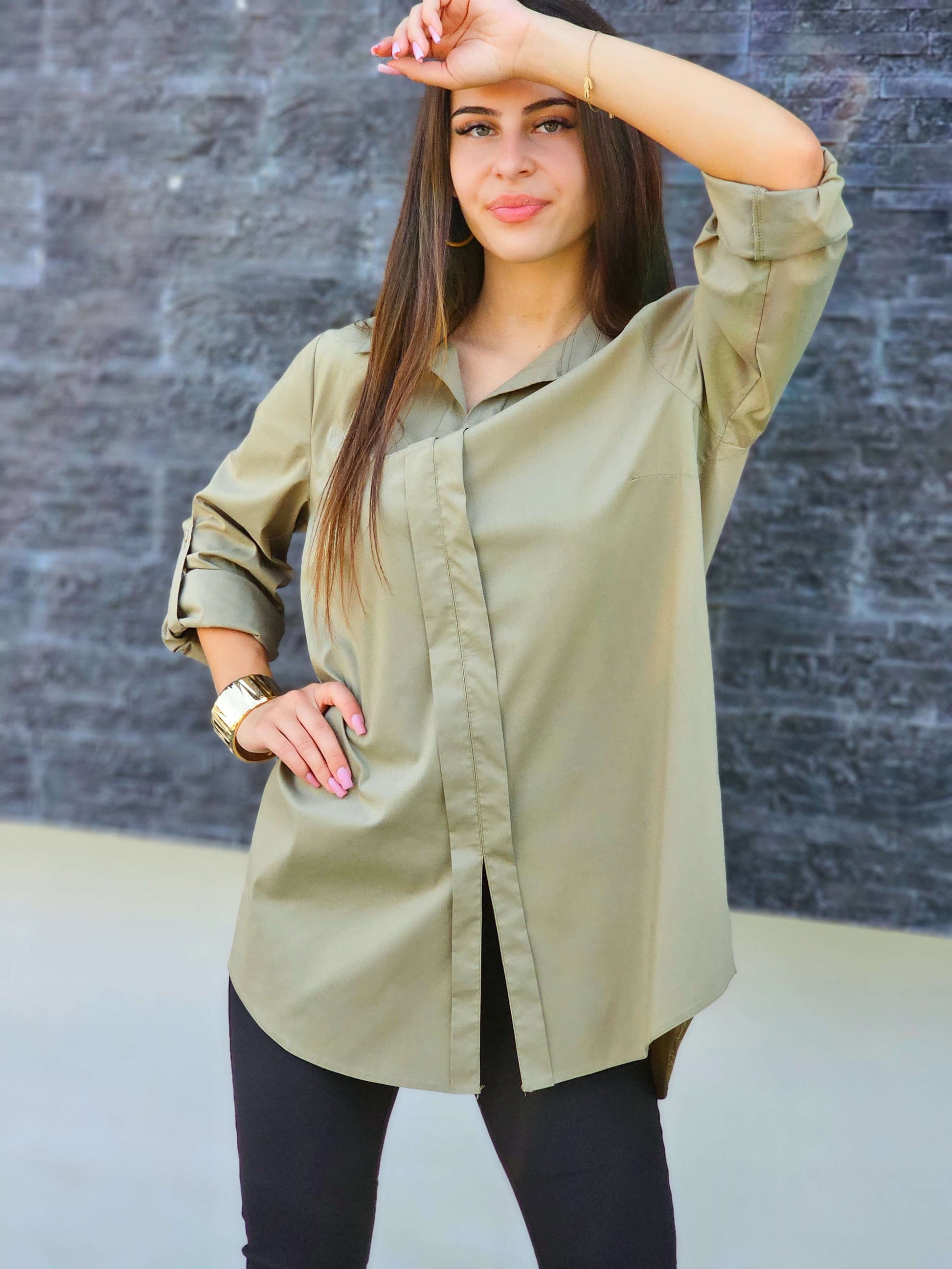 Koszula oversize khaki
