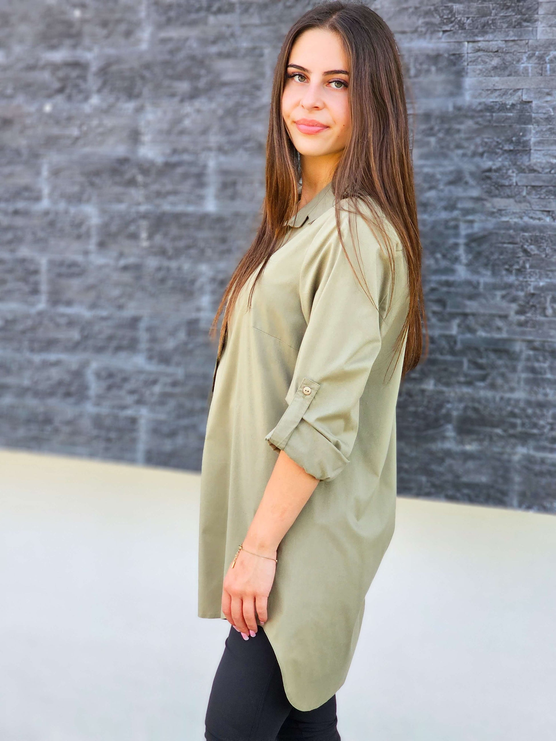 Koszula oversize khaki