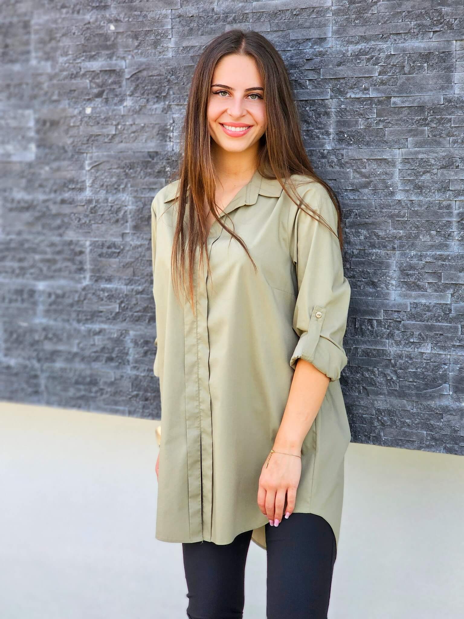 Koszula oversize khaki