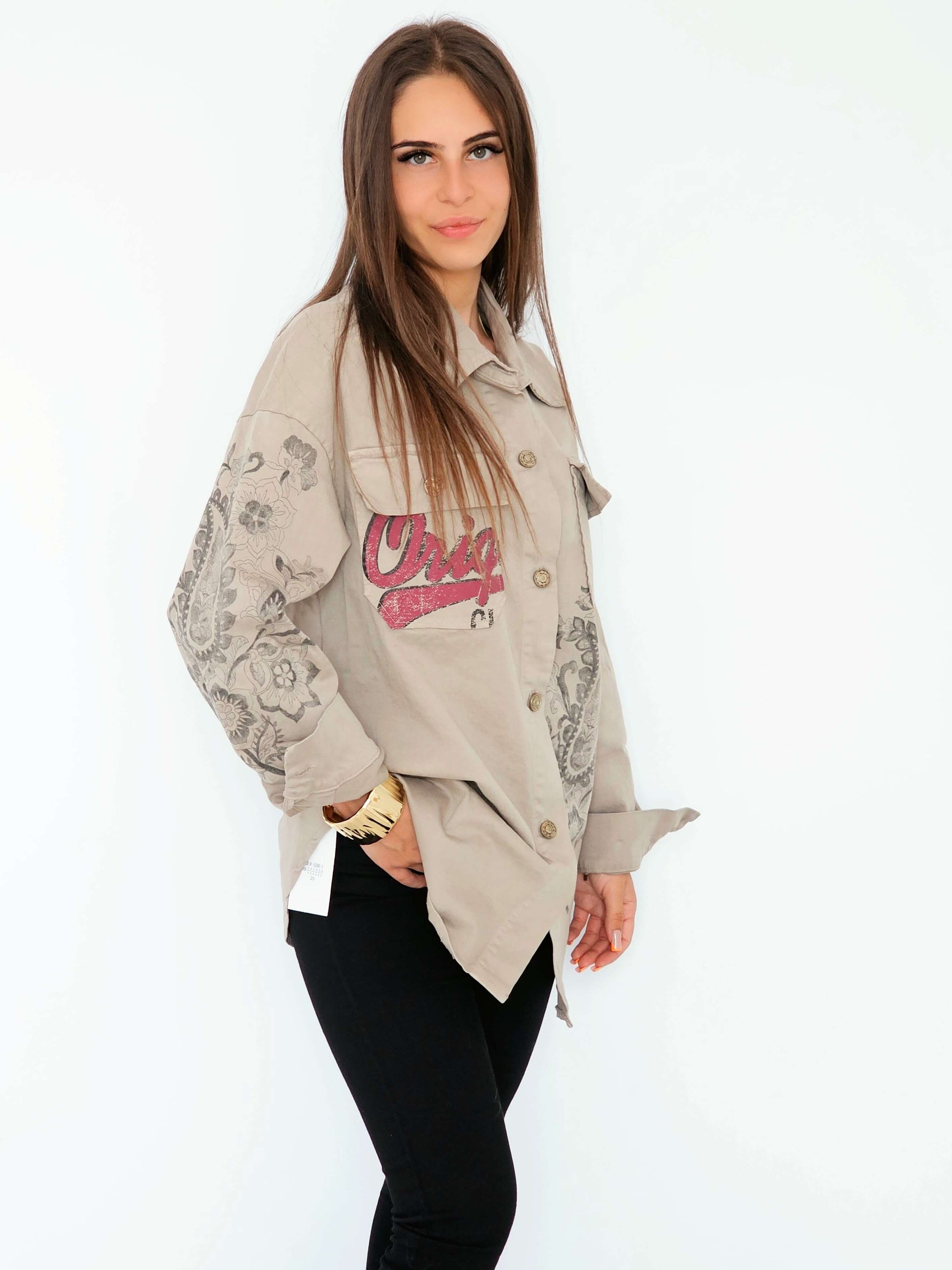 Koszula oversize z nadrukiem vintage