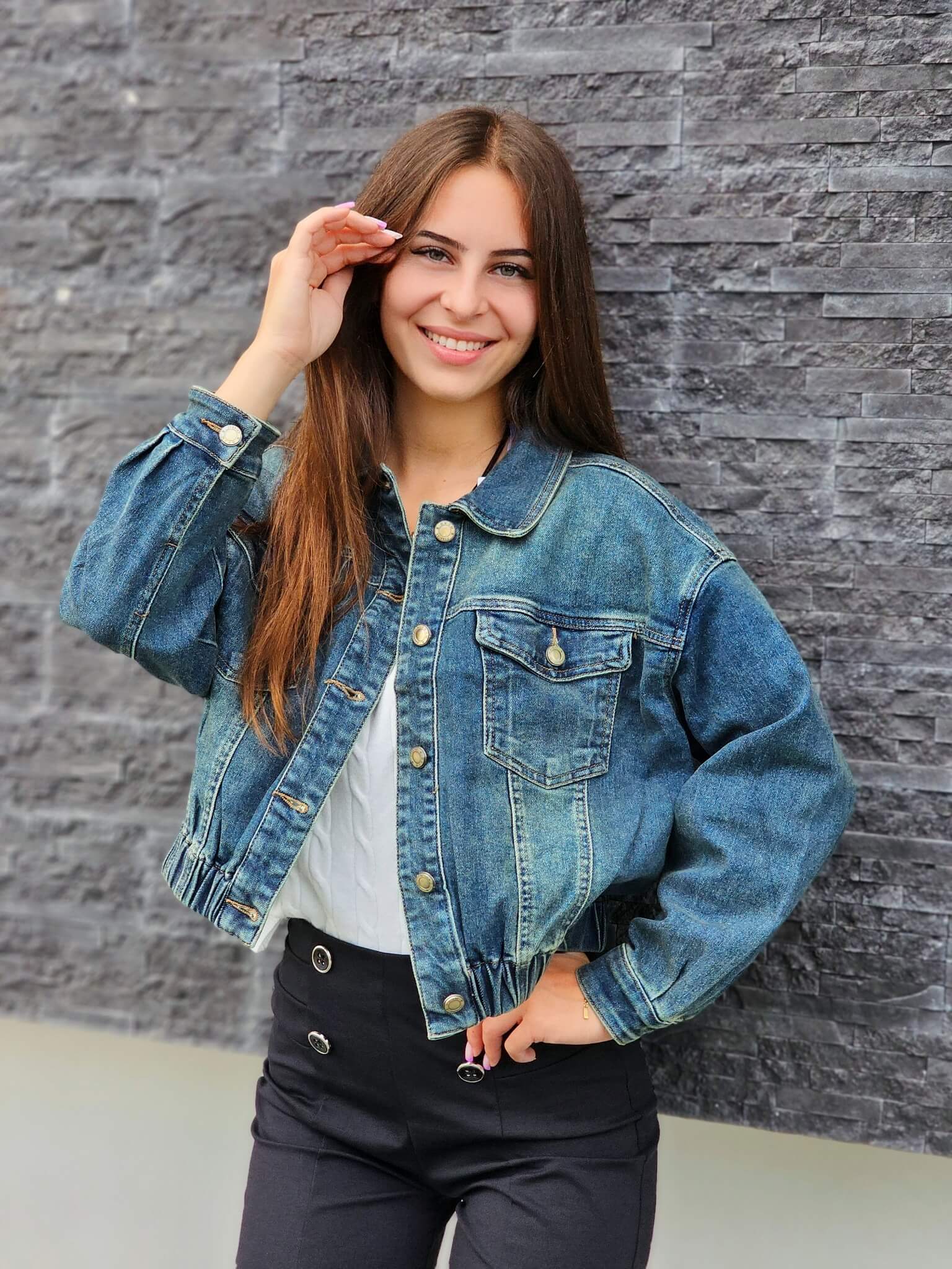 Denimowa kurtka oversize