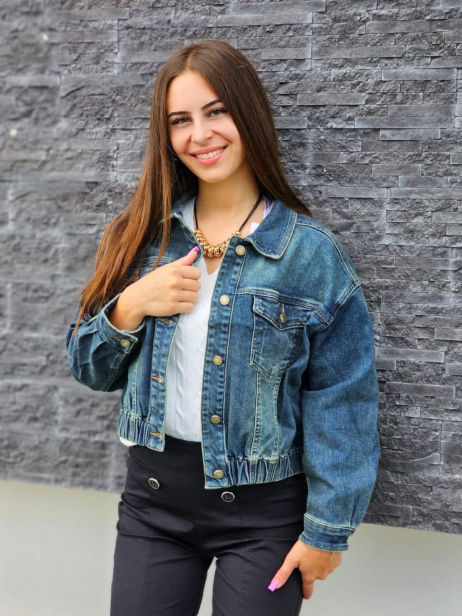 Denimowa kurtka oversize