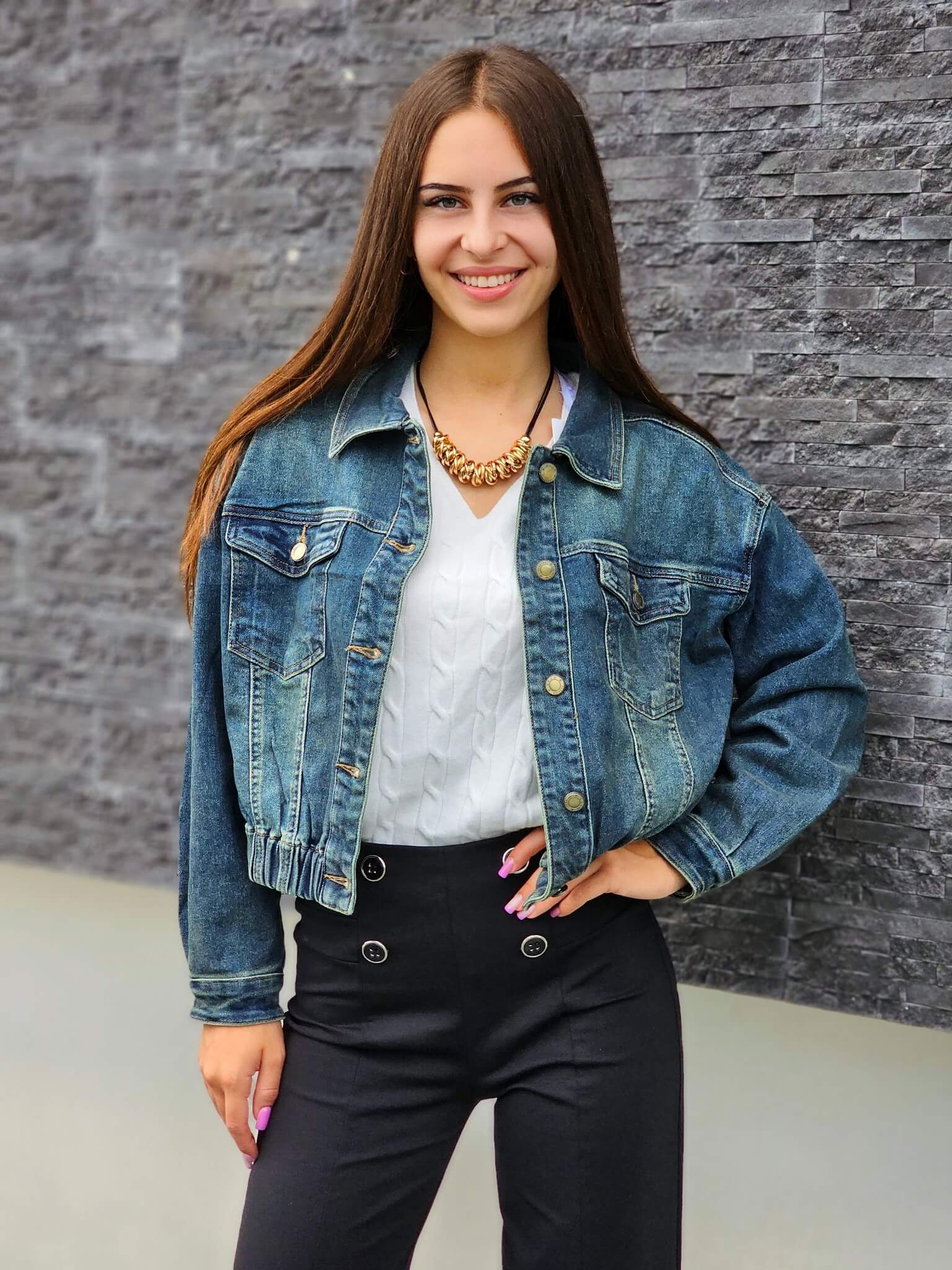Denimowa kurtka oversize