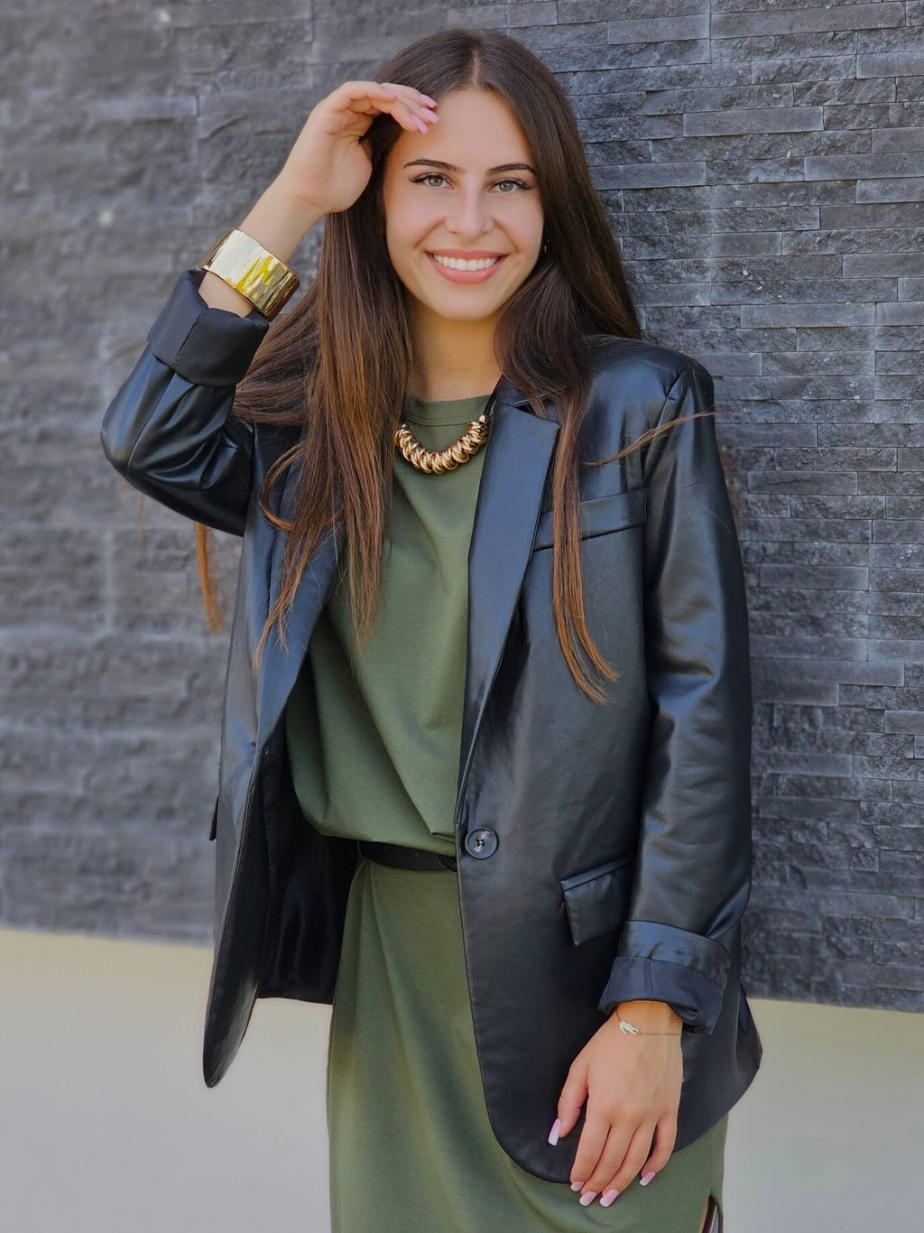 MARYNARKA DAMSKA Z EKO-SKÓRY