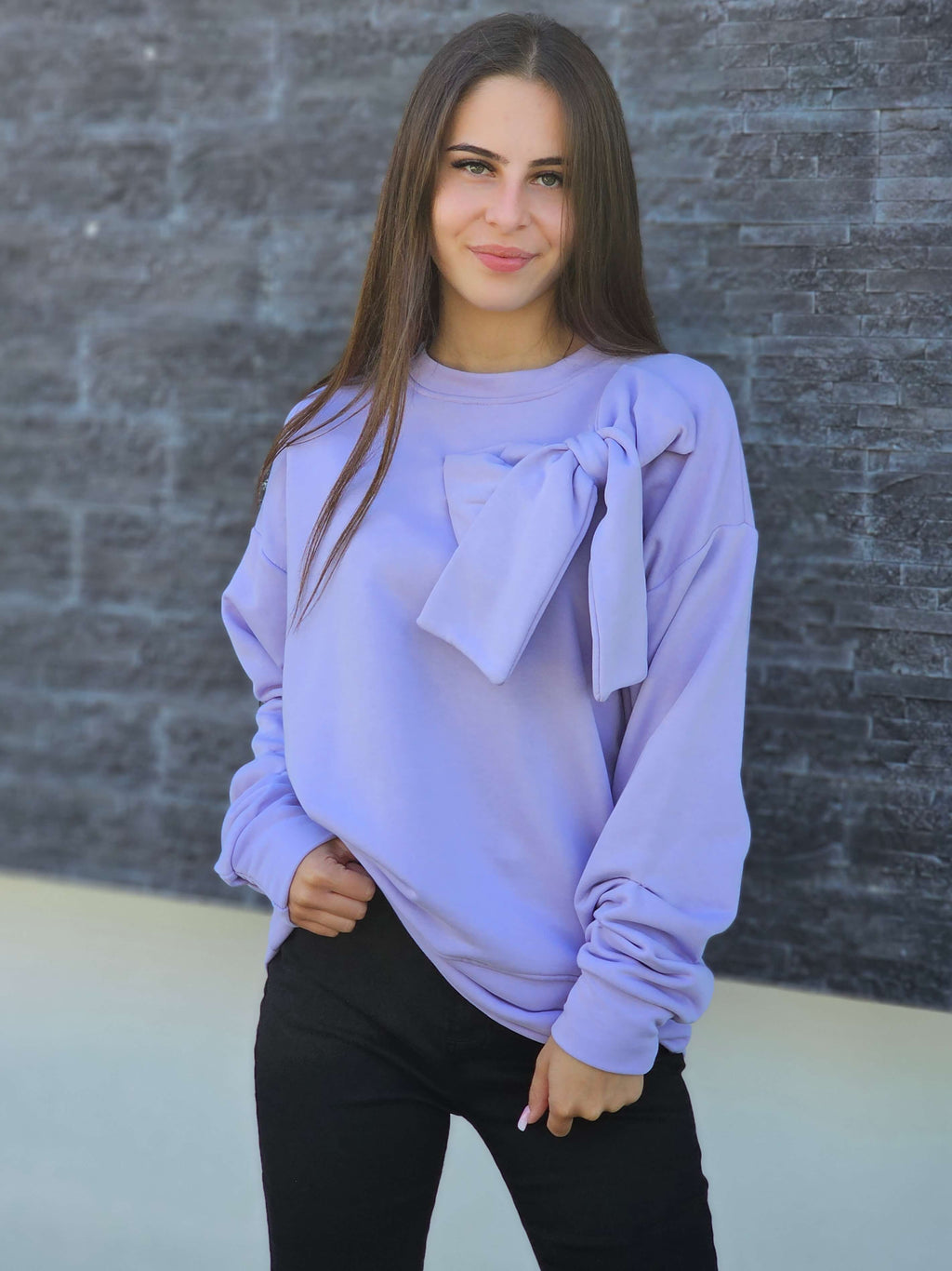 Bluza z dekoracyjną kokardą