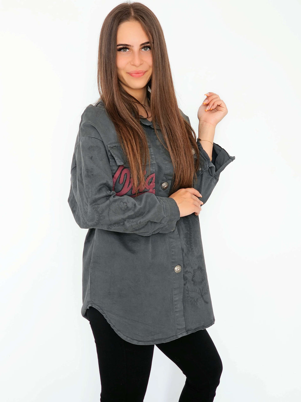 Koszula oversize z nadrukiem vintage